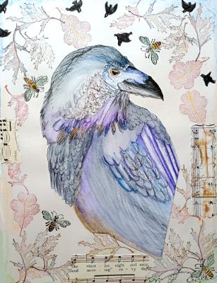 Raven, she whistles night and noon Raven, she whistles night and noon