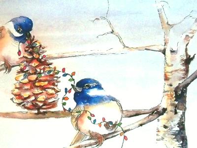 Holiday Chickadees