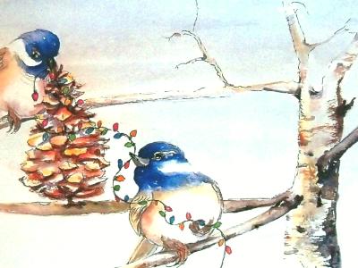 Holiday Chickadees