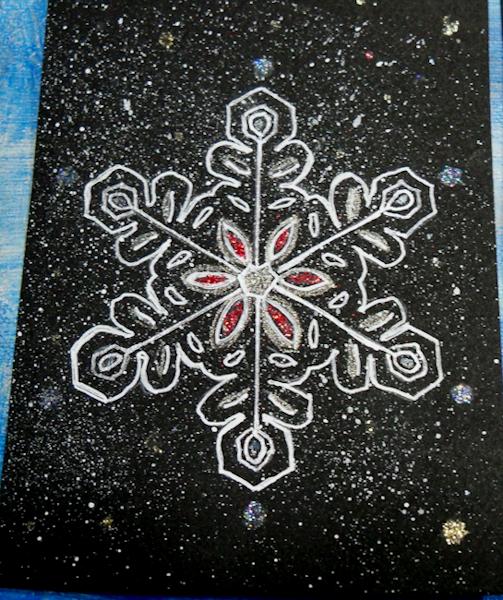 white & sparkle snowflake